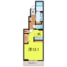 サンリット 1Rの間取り