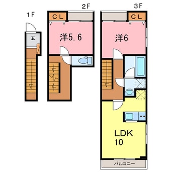間取図 ラ・カーサ・スペランツァ高浜