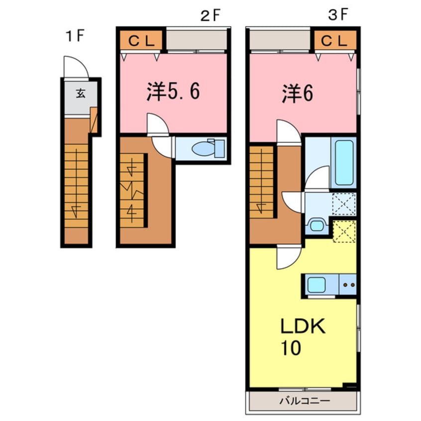 間取図 ラ・カーサ・スペランツァ高浜