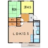 コーポ築山 2LDKの間取り