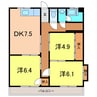 マンション　バレンシア 3DKの間取り