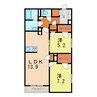 MOANA GRAND RESIDENCE 2LDKの間取り