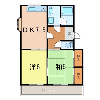 間取図 シェリールA棟　