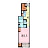 あすなろⅠ 1Kの間取り