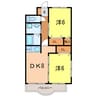 サルビア 2DKの間取り