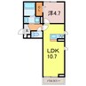 D-room Nohn 1LDKの間取り
