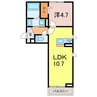 D-room Nohn 1LDKの間取り