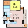 ココブラン 1LDKの間取り