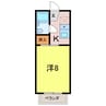 パレス石川 1Kの間取り