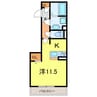 GRAND　D-ROOM上重原 1Rの間取り