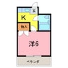 ドミール井ヶ谷 1Kの間取り
