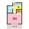 ドミール井ヶ谷 1Kの間取り