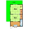 たちばな荘 2Kの間取り