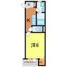 ルミエーテ 1Kの間取り