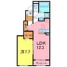 レゾンド・小針 1LDKの間取り