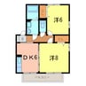 セレニティ 2DKの間取り