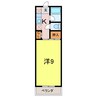 パレスはちまん 1Kの間取り