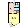 エスポ・アール 1Kの間取り