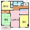 ライフハイツ刈谷 3LDKの間取り