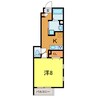 クレール　DAYBYDAY 1Kの間取り