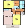 セジュールあいりすA 2LDKの間取り