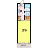 パレスハート　B棟 1Kの間取り