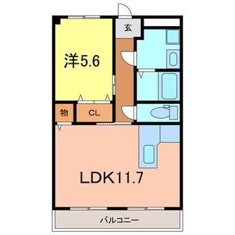 間取図 一ツ木ハイツ安井Ⅲ