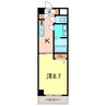 リバーストーンⅡ 1Kの間取り