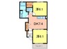 レスポワール聡 2DKの間取り