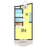 タウンコート末広 1Rの間取り
