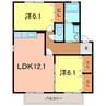 ブリエ21 2LDKの間取り