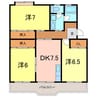 ファミールさかい 3DKの間取り