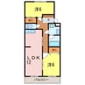 竹中マンション 2LDKの間取り