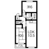 パークサイド今岡Ｃ 2LDKの間取り