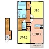 アンシャンテ 2LDKの間取り