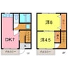 コーポ末広1 2DKの間取り