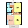 コーポ末広4 2DKの間取り