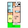 エルメゾン　B 1LDKの間取り