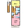 クラーベル志貴 1LDKの間取り