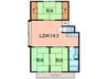 百石マンション３号館 3LDKの間取り