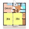 加藤ハイツ 2DKの間取り