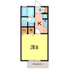 ケーナ保田 1Kの間取り