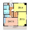 サンエクセルⅡ 2DKの間取り