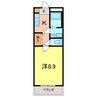 サンシアルザ長田 1Kの間取り