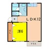 ソファレ小河原Ｂ 1LDKの間取り