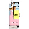 サンステージエクセル 1LDKの間取り