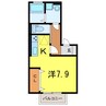 セジュール今池 1Rの間取り