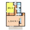 ヴィズダム 1LDKの間取り