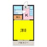 ルピナス知立A 1Kの間取り