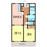 ＳＯＬＥ城山 2DKの間取り